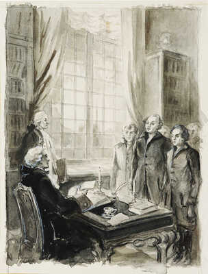 Бехтеев Владимир Георгиевич. Иллюстрация к книге М. Сизовой «Михайло Ломоносов» (М., 1951)